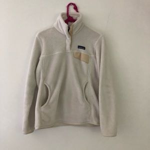White Patagonia Fleece Pullover